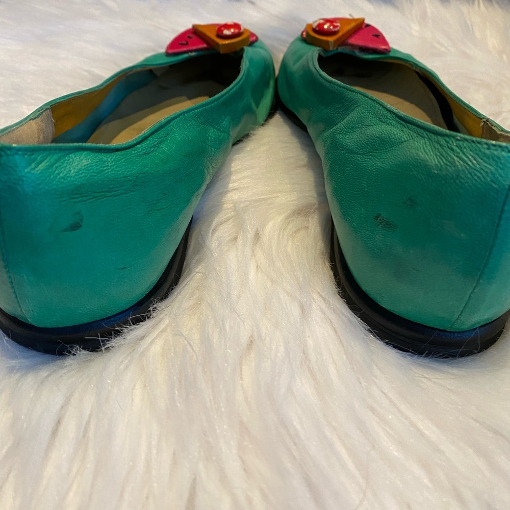 TWO CITY KIDS green watermelon flat shoes 8.5 M - Picture 10 of 12